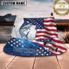 Maxcorners Fishing Vibrant Camo Fishing Adventure with Dynamic Splash Personalized Name 3D Bucket Hat (13 Fish Species)