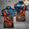 Maxcorners Darts Pirate Skeleton With Dartboard Multicolor Customized Name, Team Name 3D Shirts