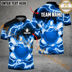 Maxcorners Ball And Pins Break Power Of Thunder Bowling Jersey Multicolor Options Personalized Name, Team Name 3D Shirt