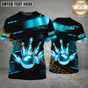 Maxcorners Golden Bowling Jersey Multicolor Option Customized Name, Team Name 3D Polo Shirt