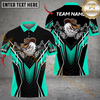 Maxcorners Gunshot Swing Funny Golf Polo Shirt, Customized Name & Team Name 3D Shirts (4 Colors)
