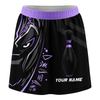 Maxcorners Customized Bowling Trouser Skirts With Shorts Underneath, Bowling Ball & Pins Black Panther Pro Sport Skorts With Pockets