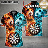 Maxcorners Darts Fire And Ice Furious Panda Mascot Target Board Graphic Multicolor Customized Name, Team Name 3D Shirts