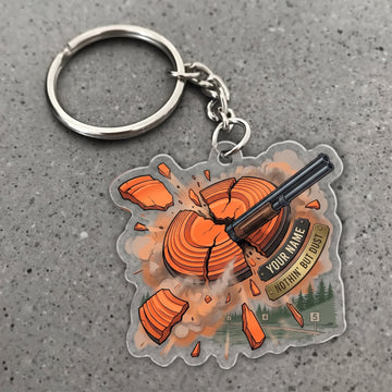 Maxcorners Clay Shooting Shotgun Breaking Clay Targets Customized Name 3D Keychain And Ornament