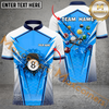 Maxcorners Billiard Ball 8 Enthusiasts Multicolor Options Personalized Name, Team Name 3D Polo Shirt