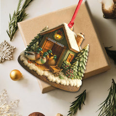 Maxcorners Personalized Acrylic Mallard Duck Family Christmas Ornament - Rustic Holiday Cabin Decor for Nature & Wildlife Lovers LM0110