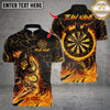 Maxcorners Flaming Assassin With Iron Darts Design Multicolor Customized Name, Team Name 3D Shirts