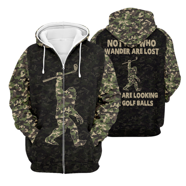 Maxcorners Funny Bigfoot Men's Golf Polo Shirt, Funny Golf Shirt, Gift For Golfers