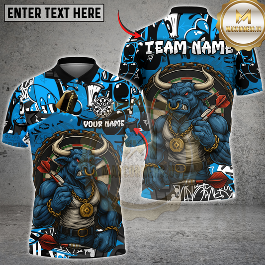 Maxcorners Darts Minotaur Dartboard Multicolor Customized Name, Team Name 3D Shirts