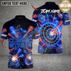 Maxcorners Darts Neon Nova Shot Multicolor Customized Name, Team Name 3D Shirts