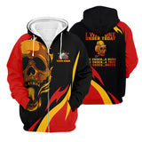 Maxcorners Custom Fire Skull Men's Golf Polo Shirt, Mens Golf Gift, Funny Golf Shirt