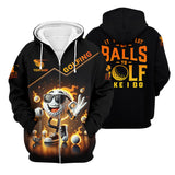 Maxcorners It Takes a Lot of Balls to Golf the Way I Do Custom Men's Golf Polo Shirt, Funny Golf Shirt, Dad Golf Gift