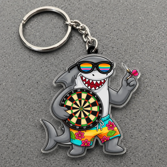 Maxcorners Darts Tropical Shark 3D Keychain And Ornament
