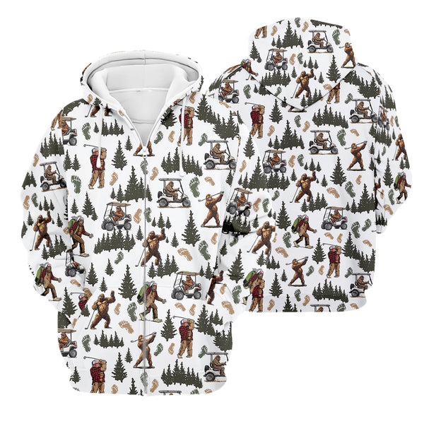 Maxcorners Bigfoot Sasquatch Men's Golf Polo Shirt, Funny Golf Shirt, Men Golf Gifts