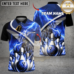 Maxcorners Thunder Breaker Bowling Jersey Multicolor Options Personalized Name, Team Name 3D Shirt