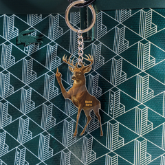 Maxcorners Personalized Funny Deer Buck Fukin' Finger Hunting Acrylic Christmas Ornament And Keychain Custom Gift For Hunters 2D Flat