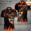 Maxcorners Billiard Fire Dragon 8 Ball Multicolor Customized Name, Team Name 3D Shirt