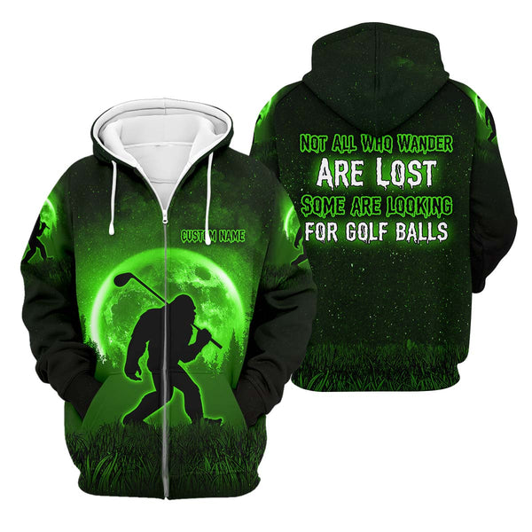 Maxcorners Not All Who Wander Are Lost Bigfoot Custom Golf Shirt, Personalized Golf Shirt, Funny Golf Polo Shirt