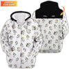Maxcorners Custom Name Pattern Snoopy Golf Shirt, Peanuts Golf Polos, Golf Gift For Men's, Crazy Golf Shirts