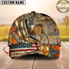 Maxcorners Elegant Deer With Gold Lines Camo Multicolor Option Personalized 3D Cap