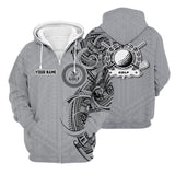 Maxcorners Strike Grey Tribal Tattoo Custom Men's Golf Polo Shirt, Funny Golf Shirt, Dad Golf Gift