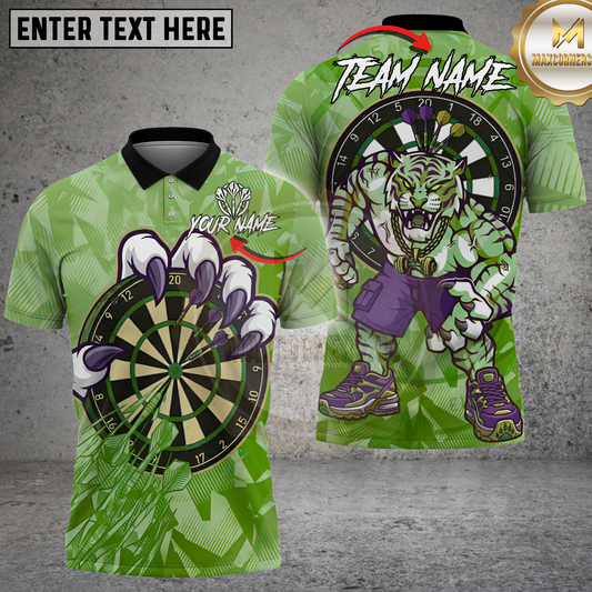 Maxcorners Tiger Darts Shirt Streetwear Beast Graphic Multicolor Options Personalized Name, Team Name 3D Shirt (4 Colors)