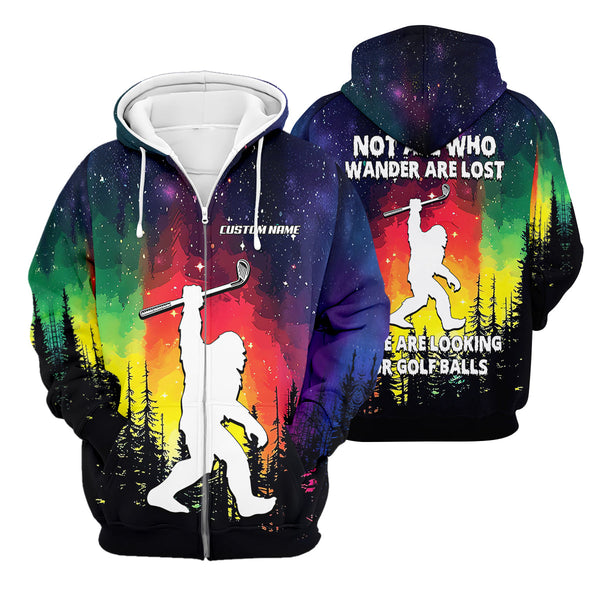 Maxcorners Custom Sasquatch Bigfoot Golf Polo Shirt , Funny Golf Shirt, Gift For Golfers