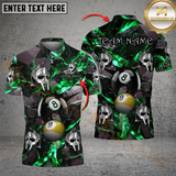 Maxcorners Billiard Ball8 & Ball9 Dark Material Gladiator Helmet Multicolor Customized Name, Team Name 3D Shirt