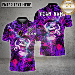 Maxcorners Billiards Shirts 8-Ball Crazy Character Design Multi Options Personalized Name, Team Name 3D Shirt