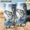 Maxcorners Fishing Tumbler Water Droplet Hook Design Personalized Name Tumbler (13 Species)