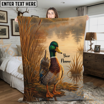 Maxcorners Mallard Duck Lakeside Wildlife Art Personalized 3D Blanket