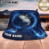 Maxcorners Fishing Blue Water Vortex Fish Scale Personalized 3D Bucket Hat (13 Fish Species)