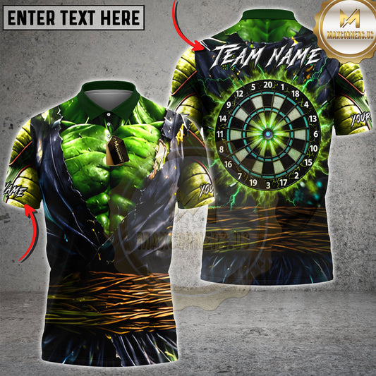 Maxcorners Gamma Hulk Power Burst Darts Board Multiple Options Personalized Name, Team Name 3D Shirt