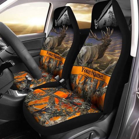 Maxcorners Elk Hunting Waterfowl Camo Car Seat Covers