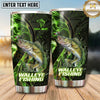 Maxcorners Fishing Tumbler Neon Green Energy Swirl Design Personalized Name Tumbler (13 Species)