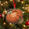 Maxcorners Personalized Cracked Clay Target Bullet Hit Custom Name Trap Shooting Acrylic Christmas Ornament And Keychain Custom Gift For Hunters 2D Flat