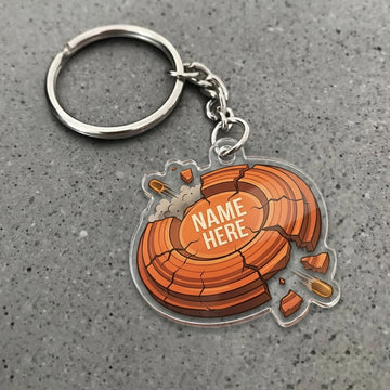 Maxcorners Personalized Cracked Clay Target Bullet Hit Custom Name Trap Shooting Acrylic Christmas Ornament And Keychain Custom Gift For Hunters 2D Flat