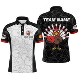 Maxcorners Funny Turkey Bowling Shirts for Women Men Team Bowling Jerseys for Thanksgiving LM0910