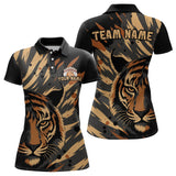Maxcorners Tiger Bowling Shirts for Team Women Men Custom Tiger Bowling Polo & 1/4 Zip Shirt LM2110