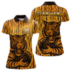 Maxcorners Tiger Bowling Shirts for Team Women Men Custom Bowling Jersey Polo & Quarter Zip Shirt LM2110
