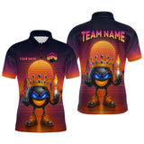 Maxcorners Custom Funny Bowling Jersey for Men Bowling Uniform Polo & 1/4 Zip Bowling Team Shirts TU1410