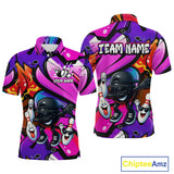 Maxcorners Custom Funny Bowling Jersey for Men Bowling Uniform Bowling Team Shirts Polo & 1/4 Zip LM1610