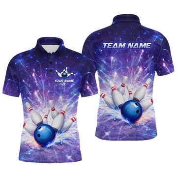 Maxcorners Custom Bowling Jersey for Men Bowling Uniform Polo & 1/4 Zip Bowling Shirts for Bowler and Team