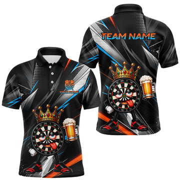 Maxcorners Funny Beer Dartboard Custom Darts Shirt for Men Darts Team Jerseys Dartboard Shirt