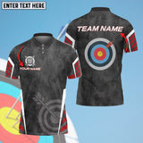 Maxcorners Archery Target Red Black Grunge Style Personalized Name Shirt