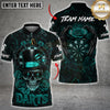 Maxcorners Darts Skull Top Hat Roses Gothic Style Multicolor Customized Name, Team Name 3D Shirt
