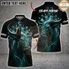 Maxcorners Darts Bull Thunder Lightning Multicolor Customized Name, Team Name 3D Shirts