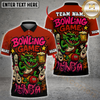 Maxcorners Bowling And Pins Cartoon Dragon Customized Name, Team Name 3D Shirt (4 Colors)