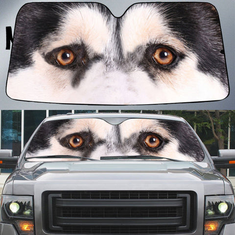 Maxcorners Alaskan Husky's Eyes Beautiful Dog Eyes Car Sun Shade Cover Auto Windshield