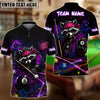 Maxcorners Billiards 8 Ball Fierce Neon Raccoon Bandana Personalized Name Shirt (4 Colors)